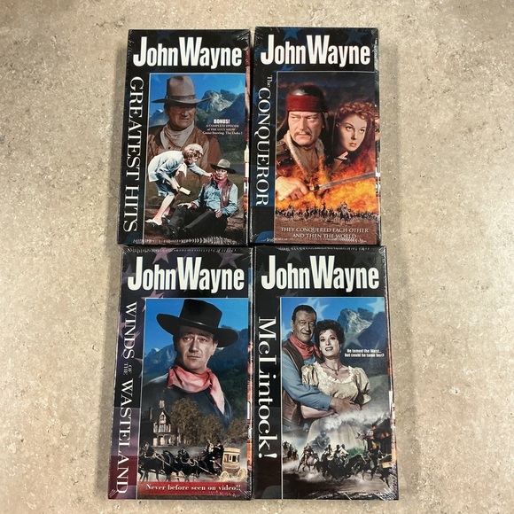 John Wayne New Sealed Vintage VHS Tapes Movie Lot Cinema Classic Dadcore western - Picture 1 of 5